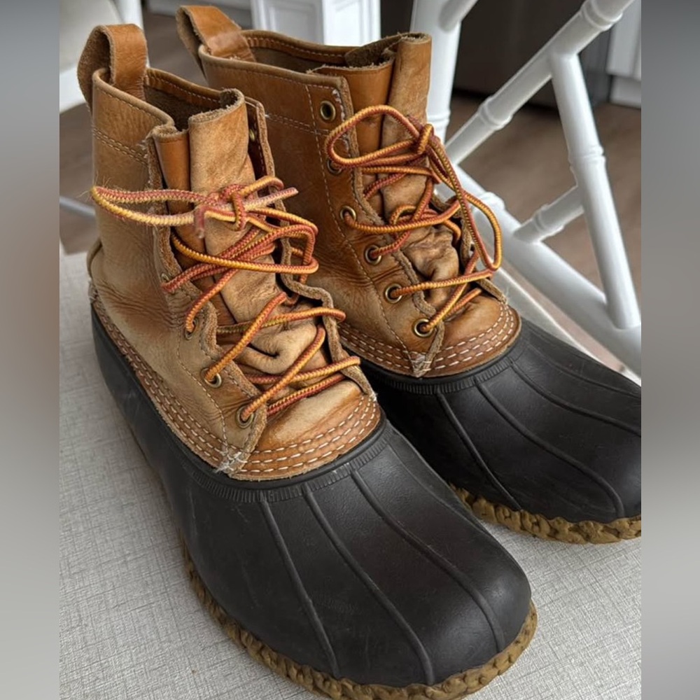Classic Made in Maine, vintage LL bean duck snow rain boots rubber 9 Wide 9.5